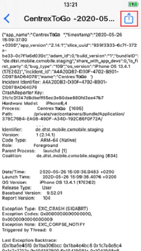 OH CxMbApp Crash Report 5 2020 06 19