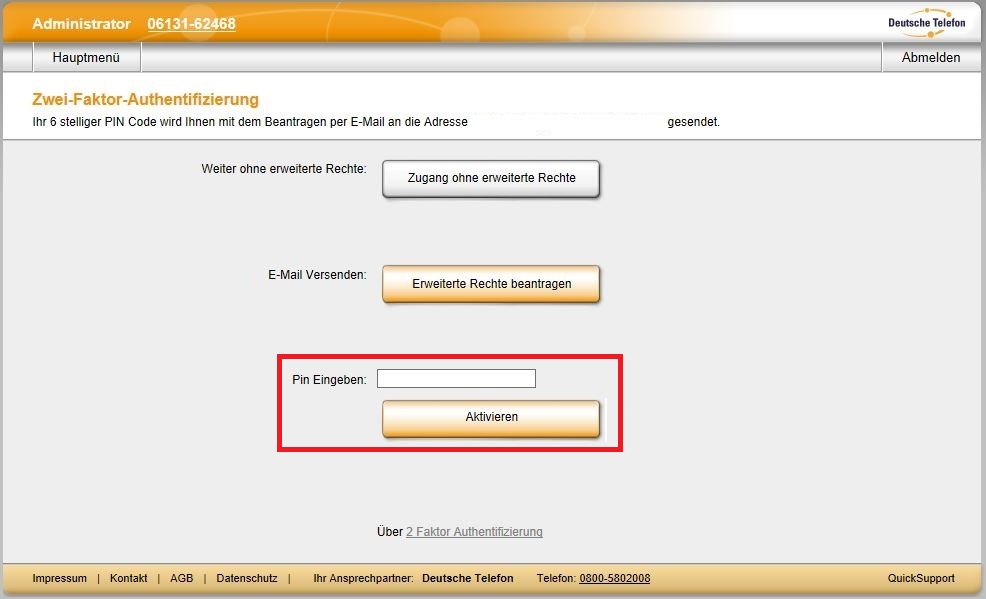 Registrierungspasswort ändern OH 02 04 Ad 03 Zwei Faktor Authentifizierung02 171114