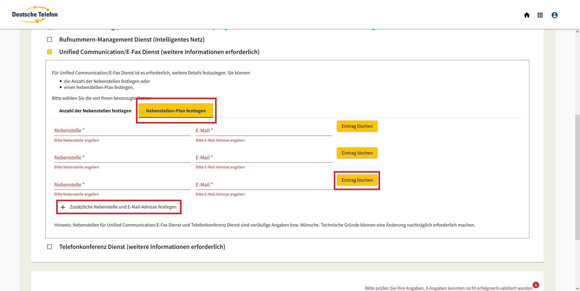 TRUNK Bestellung OH 19 Zusatzdienst EFax03 191031