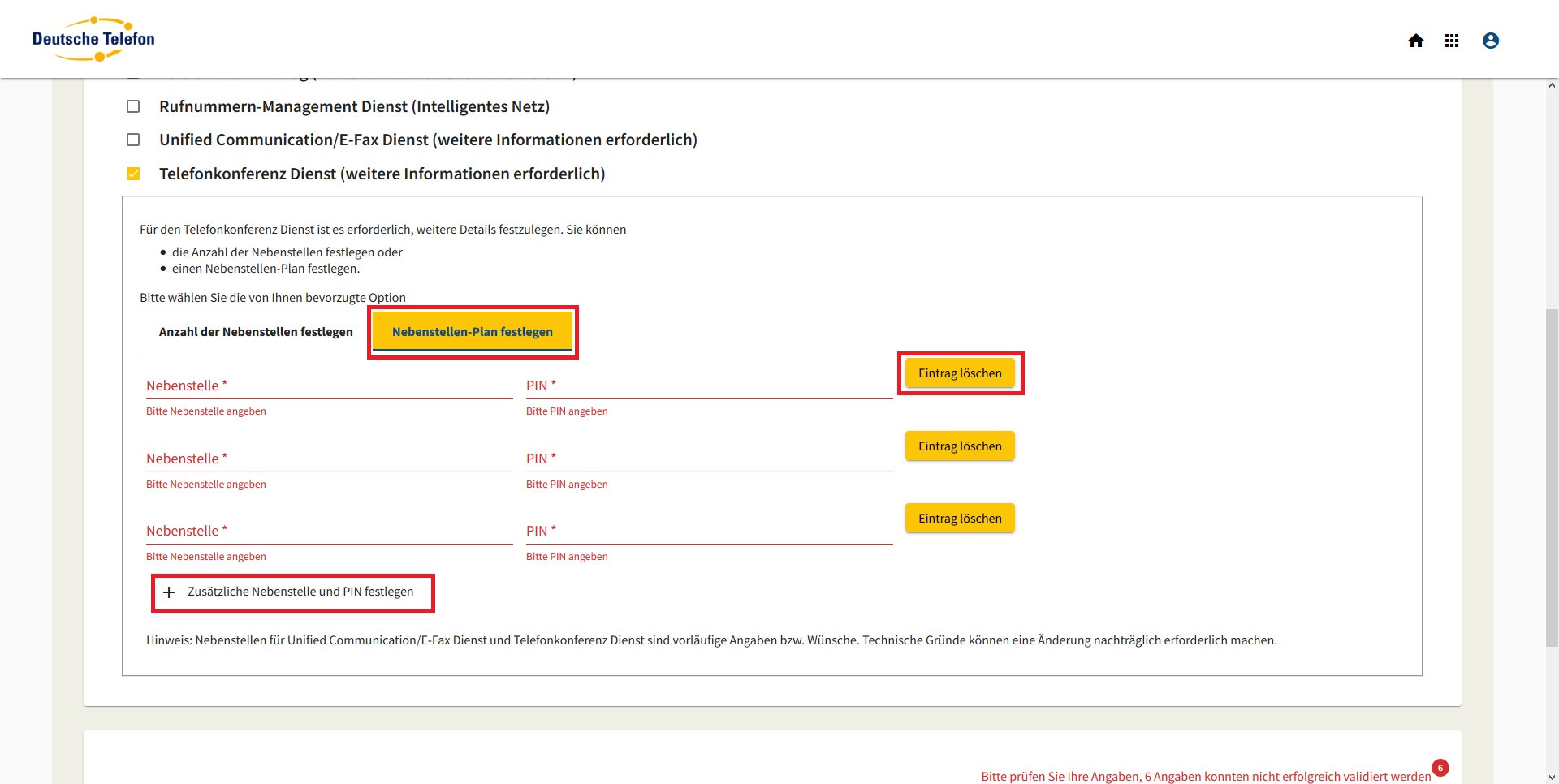 TRUNK Bestellung OH 22 Zusatzdienst Telefonkonferenz03 191031