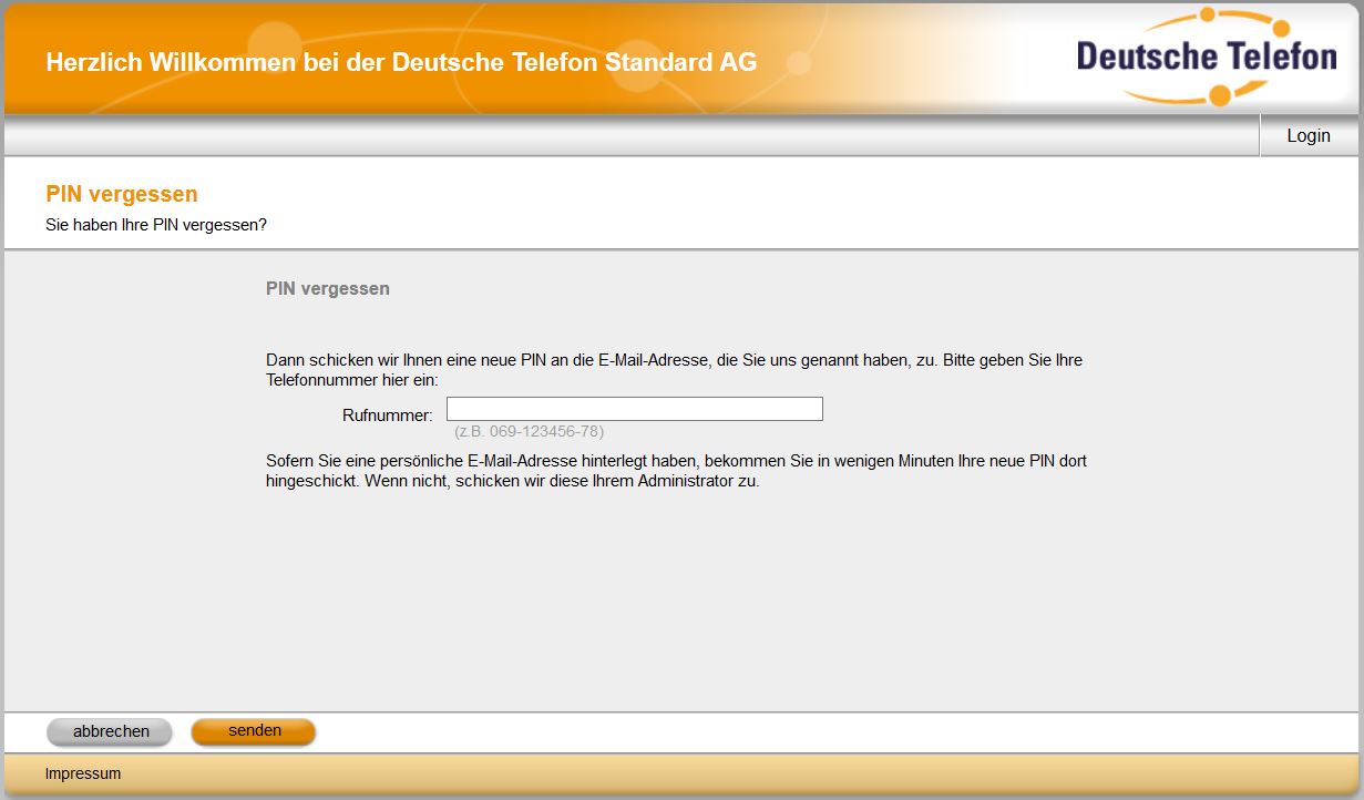 Passwort ändern / Passwort vergessen SIP TkAnlage CentrexX Online